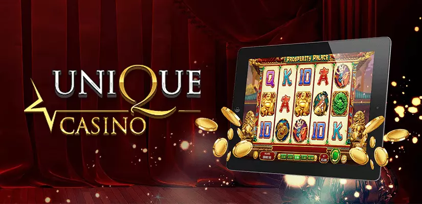 iPad con sillaba aperta sul banner WinUnique Casino